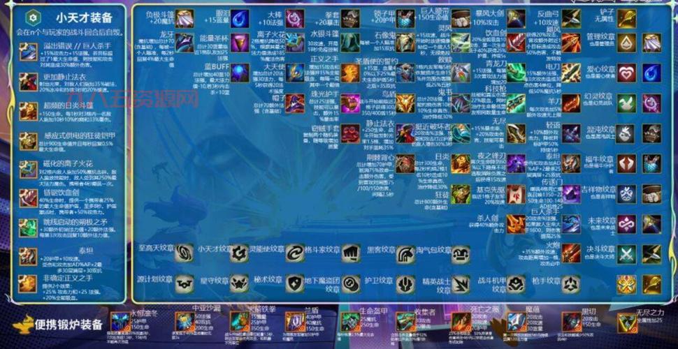 云顶之奕装备合成表s6，所有装备合成路径！