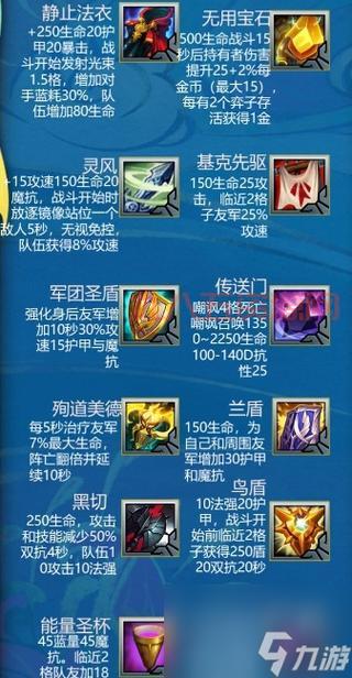云顶之奕装备合成表s6，所有装备合成路径！