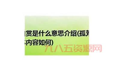 孤芳自赏什么意思？揭示孤芳自赏的真正含义