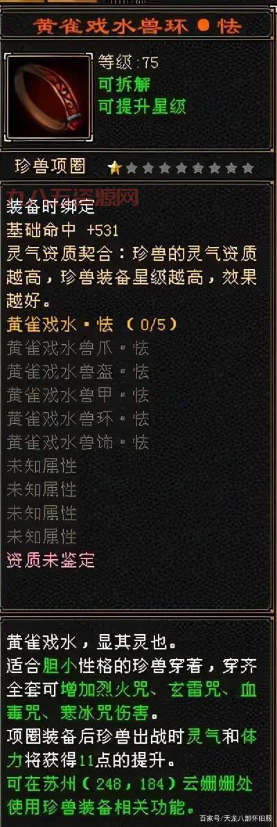 如何选择最适合的天龙八部宝宝装备？75级、85级到95级全解析