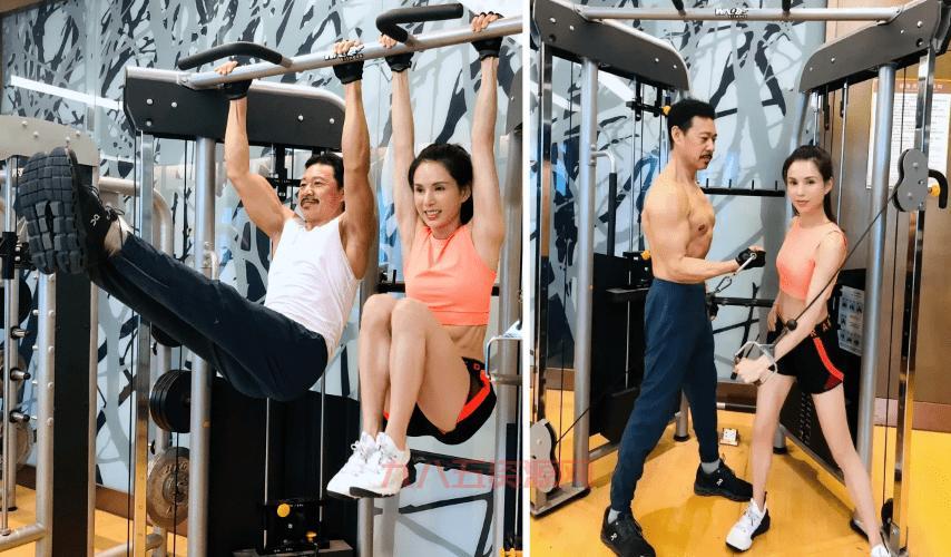 李若彤与张丰毅晒健身合照，展现自律与努力的无限可能