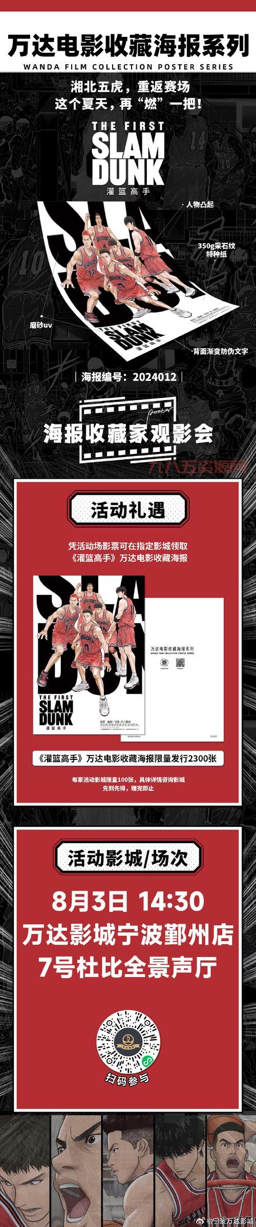 灌篮高手2全国预选赛什么时候上映？新电影必看！