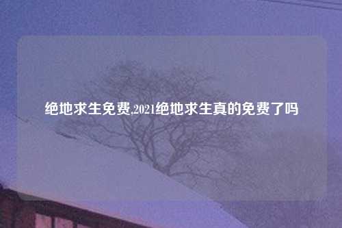 绝地求生免费,2021绝地求生真的免费了吗