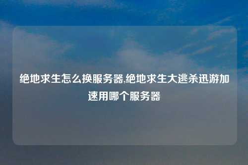 绝地求生怎么换服务器,绝地求生大逃杀迅游加速用哪个服务器