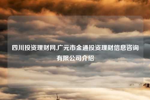 四川投资理财网,广元市金通投资理财信息咨询有限公司介绍