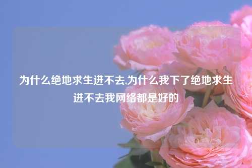 为什么绝地求生进不去,为什么我下了绝地求生进不去我网络都是好的
