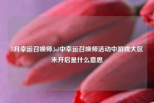 5月幸运召唤师,lol中幸运召唤师活动中游戏大区未开启是什么意思