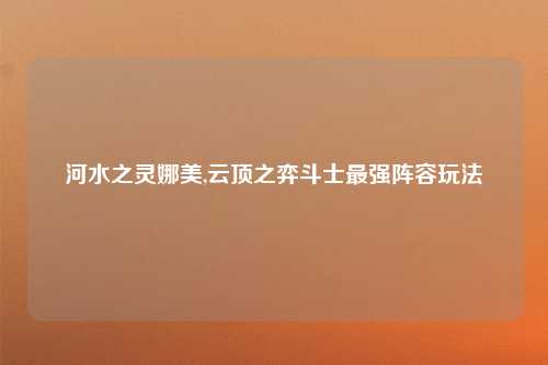 河水之灵娜美,云顶之弈斗士最强阵容玩法