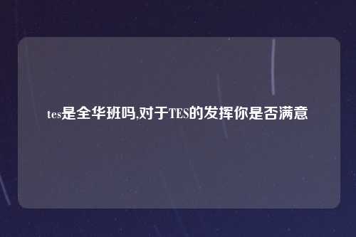 tes是全华班吗,对于TES的发挥你是否满意