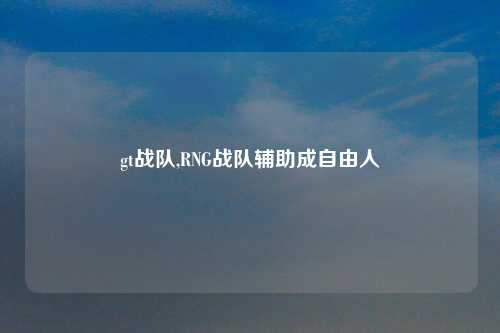 gt战队,RNG战队辅助成自由人