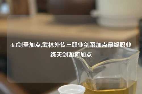 dnf剑圣加点,武林外传三职业剑系加点最终职业练天剑如何加点