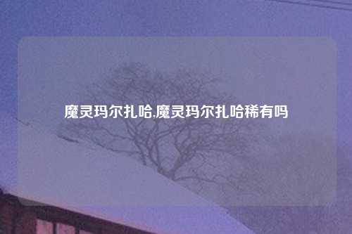 魔灵玛尔扎哈,魔灵玛尔扎哈稀有吗