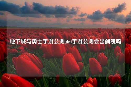 地下城与勇士手游公测,dnf手游公测会出剑魂吗