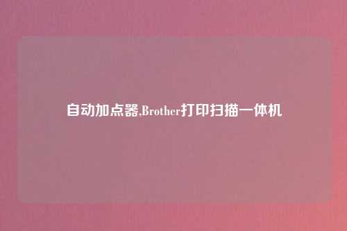 自动加点器,Brother打印扫描一体机