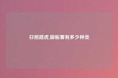 日照路虎,脚板薯有多少种类