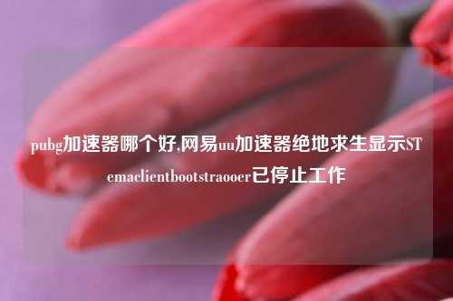 pubg加速器哪个好,网易uu加速器绝地求生显示STemaclientbootstraooer已停止工作