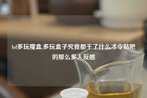 lol多玩魔盒,多玩盒子究竟都干了什么才令贴吧的那么多人反感