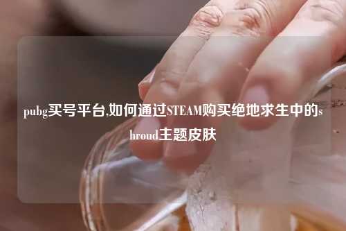pubg买号平台,如何通过STEAM购买绝地求生中的shroud主题皮肤