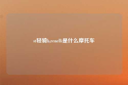 st轻骑b,renelli是什么摩托车