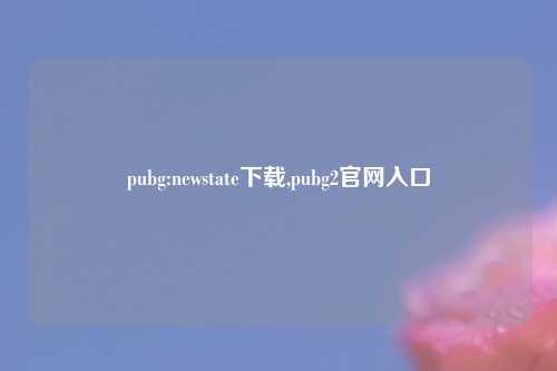 pubg:newstate下载,pubg2官网入口