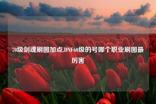 70级剑魂刷图加点,DNF60级的号哪个职业刷图最厉害