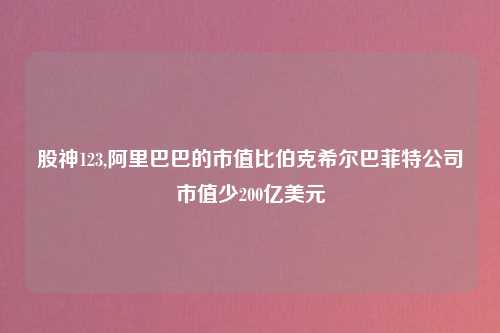 股神123,阿里巴巴的市值比伯克希尔巴菲特公司市值少200亿美元