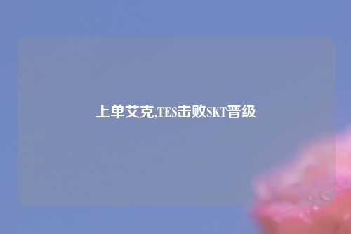 上单艾克,TES击败SKT晋级