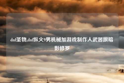dnf圣物,dnf纵火9男机械加游戏制作人武器跟暗影修罗