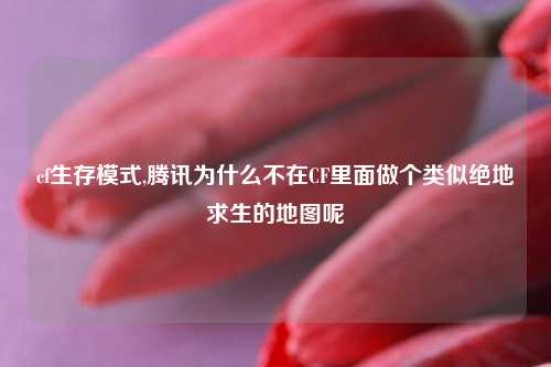 cf生存模式,腾讯为什么不在CF里面做个类似绝地求生的地图呢
