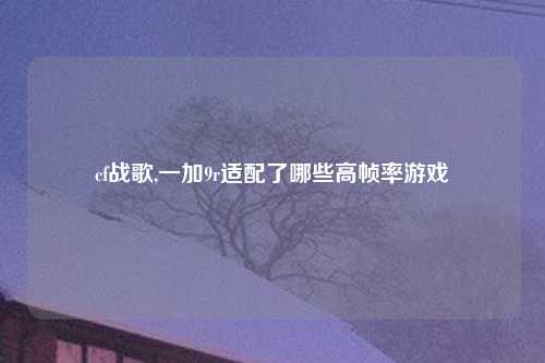 cf战歌,一加9r适配了哪些高帧率游戏