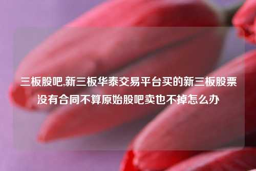 三板股吧,新三板华泰交易平台买的新三板股票没有合同不算原始股吧卖也不掉怎么办