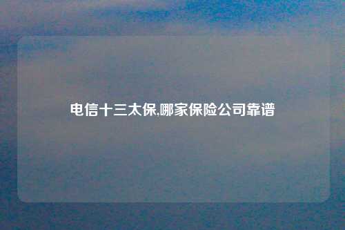 电信十三太保,哪家保险公司靠谱