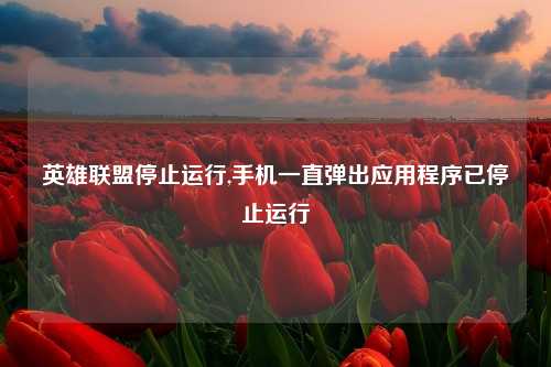 英雄联盟停止运行,手机一直弹出应用程序已停止运行