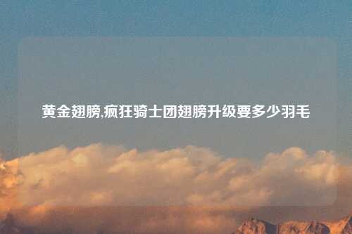 黄金翅膀,疯狂骑士团翅膀升级要多少羽毛