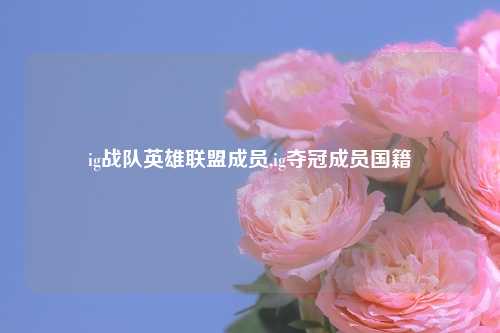ig战队英雄联盟成员,ig夺冠成员国籍