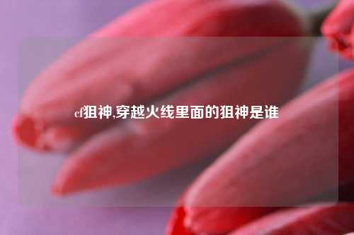 cf狙神,穿越火线里面的狙神是谁