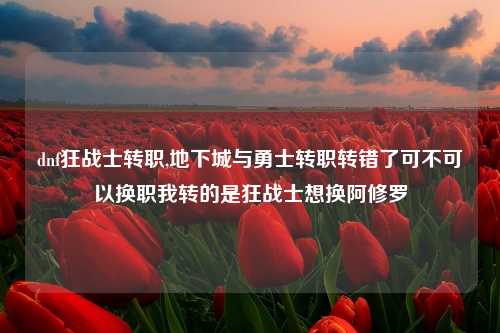 dnf狂战士转职,地下城与勇士转职转错了可不可以换职我转的是狂战士想换阿修罗
