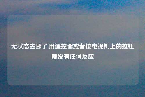 无状态去哪了,用遥控器或者按电视机上的按钮都没有任何反应