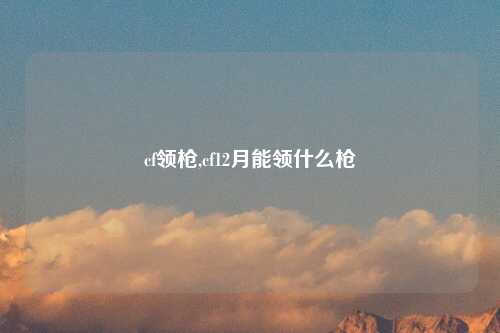 cf领枪,cf12月能领什么枪