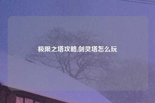 极限之塔攻略,剑灵塔怎么玩