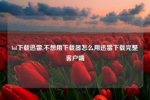lol下载迅雷,不想用下载器怎么用迅雷下载完整客户端