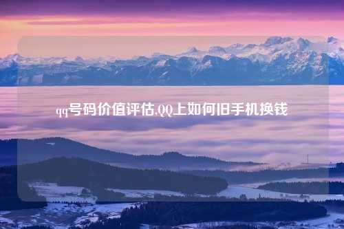 qq号码价值评估,QQ上如何旧手机换钱