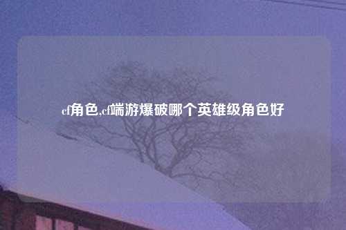 cf角色,cf端游爆破哪个英雄级角色好