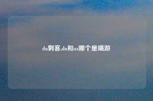 dn刺客,dn和az哪个是端游