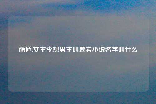 萌道,女主李想男主叫慕岩小说名字叫什么