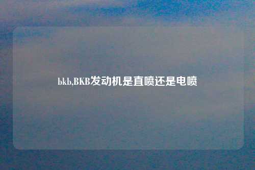 bkb,BKB发动机是直喷还是电喷