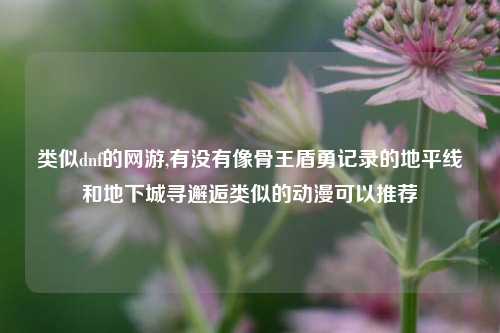 类似dnf的网游,有没有像骨王盾勇记录的地平线和地下城寻邂逅类似的动漫可以推荐