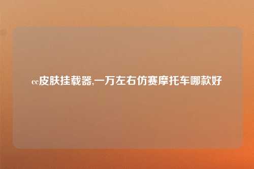 cc皮肤挂载器,一万左右仿赛摩托车哪款好