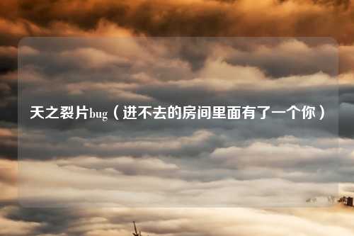 天之裂片bug（进不去的房间里面有了一个你）
