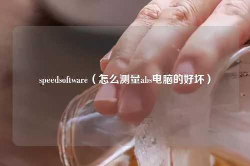 speedsoftware（怎么测量abs电脑的好坏）